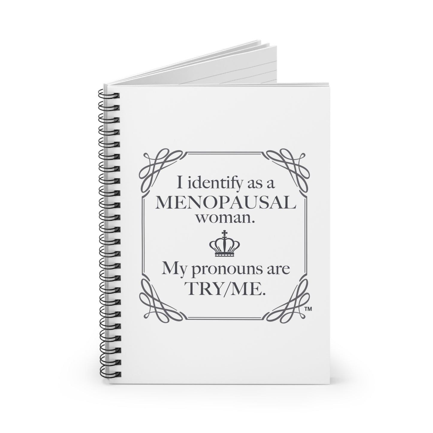 I identify as menopausal notebook hormone repalcement HRT menopause