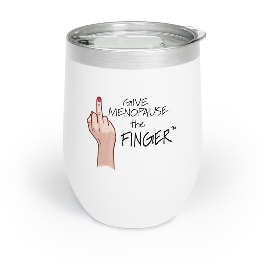 Give Menopause the Finger Wine Tumbler HRT menopuase hot flash hormones