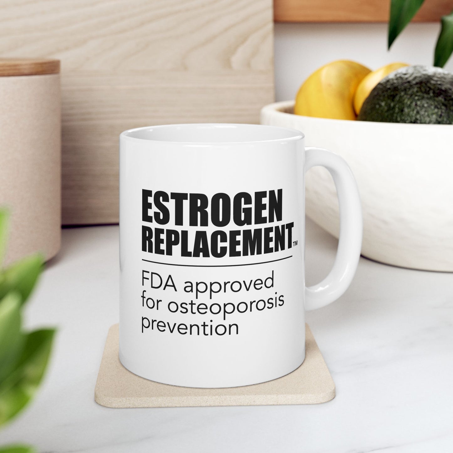 Estrogen replacement HRT osteoporosis  Mug, Bio-identical