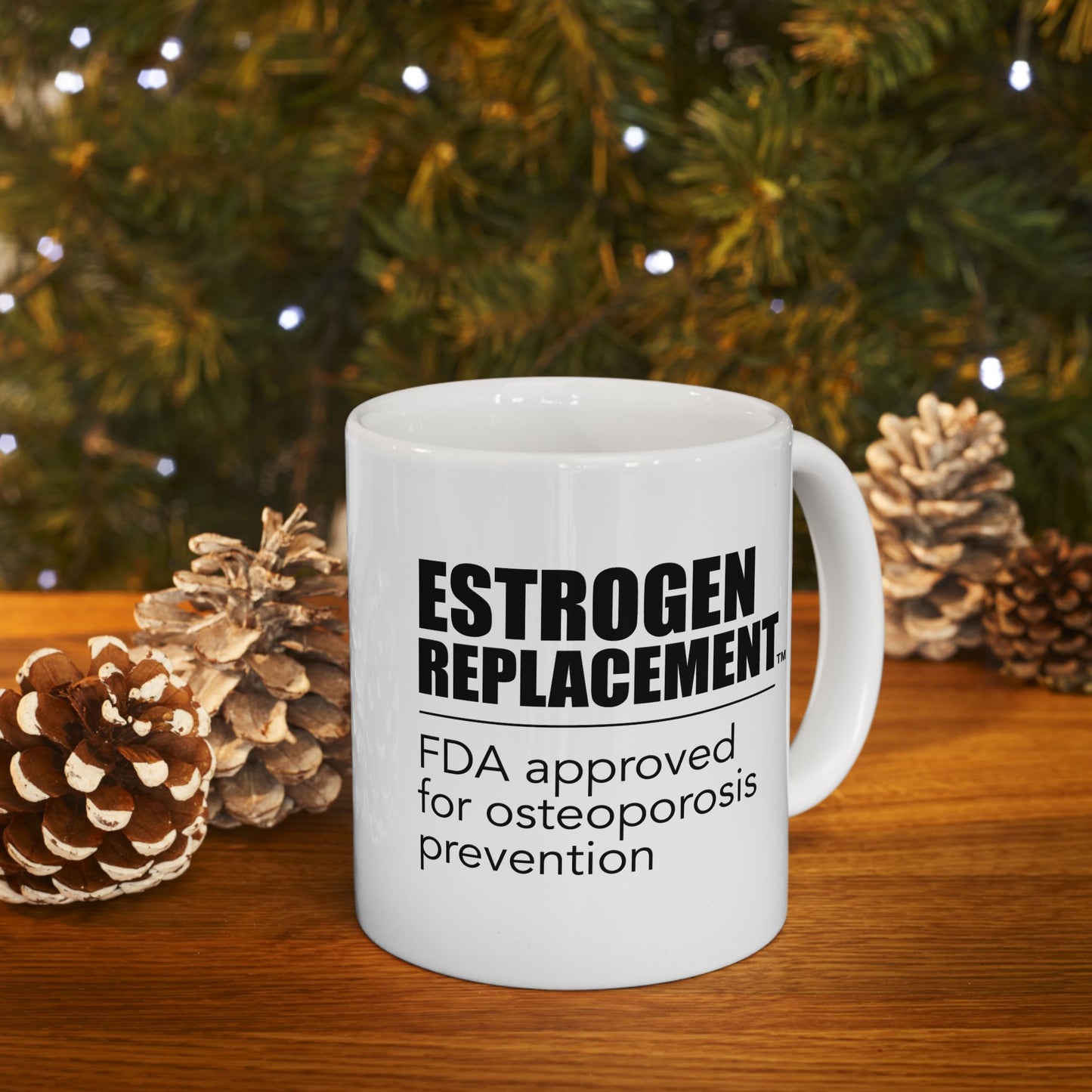 Estrogen replacement HRT osteoporosis  Mug, Bio-identical