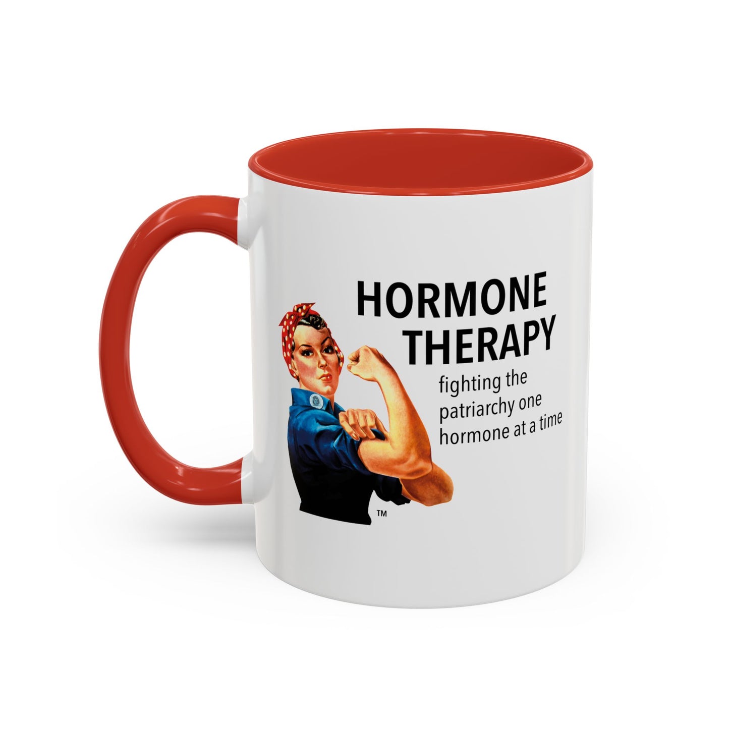 Rosie Riveter Hormone Therapy, fighting the patriarchy one hormone at a time mug