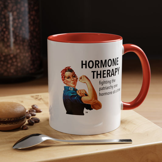 Rosie Riveter Hormone Therapy, fighting the patriarchy one hormone at a time mug